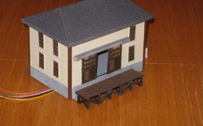 轨道旁仓库后视图