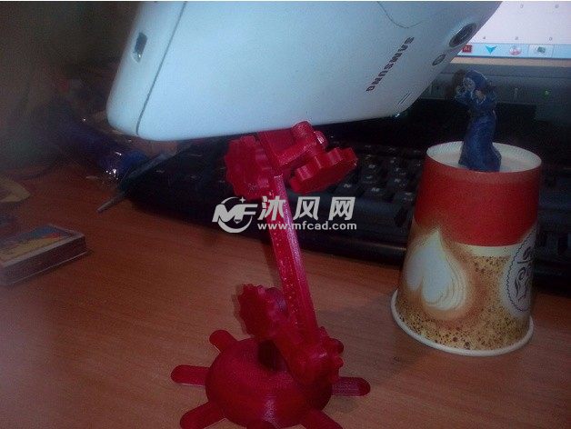 简单手机支架后视图