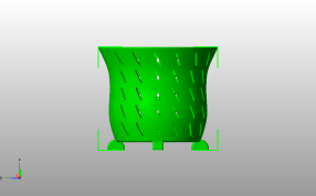 兰花形花盆主视图