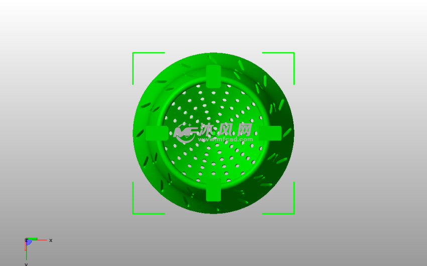 兰花形花盆底视图