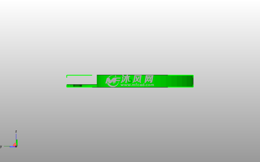 绿色小草头带侧视图