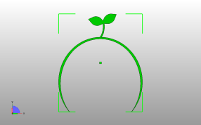 绿色小草头带俯视图