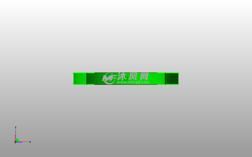 绿色小草头带主视图