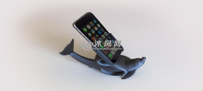 海豚手机支架-右视图