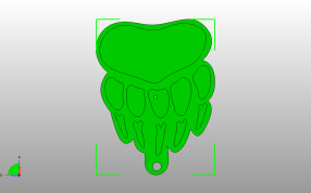  蒙大纳灰熊队钥匙链俯视图