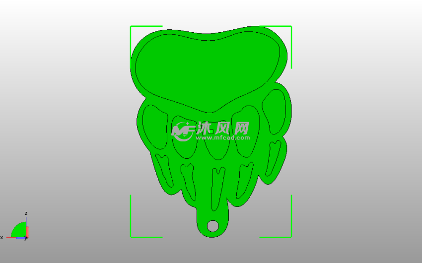  蒙大纳灰熊队钥匙链俯视图