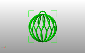 圣诞节线形球主视图