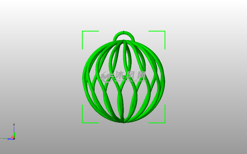 圣诞节线形球主视图