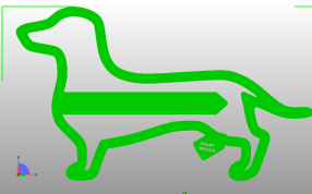 小狗书签模型俯视图