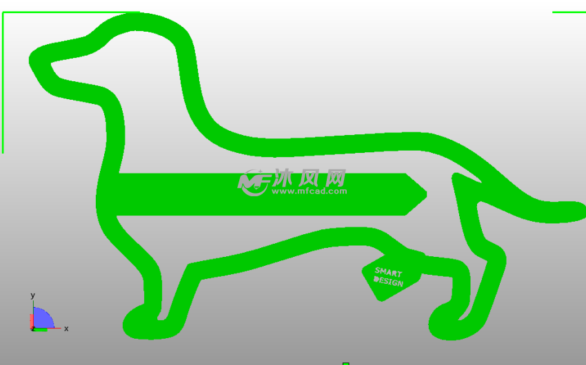 小狗书签模型俯视图