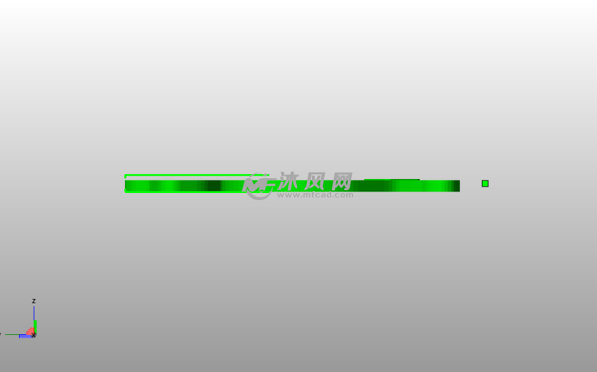 小狗书签模型侧视图