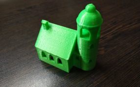 小教堂模型斜视图