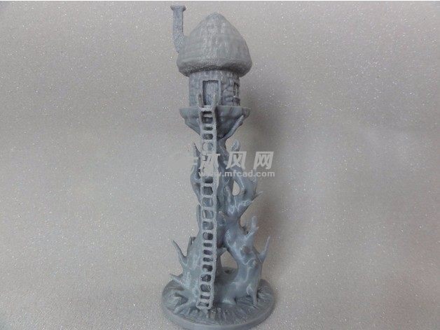 小树屋模型-后视图