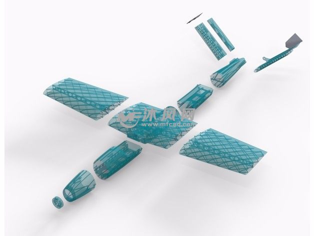  3D打印麻雀滑翔机结构图打开