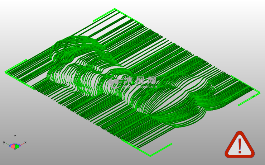 3D艺术线条斜视图