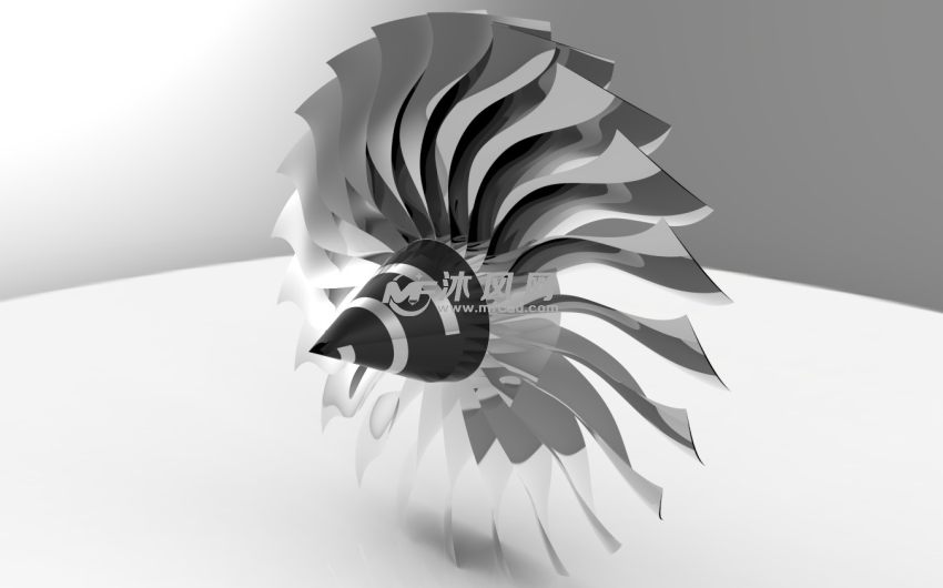 涡轮扇叶模型侧面效果2