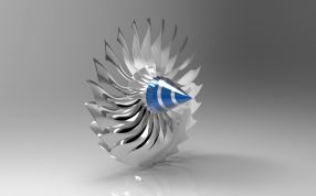 涡轮扇叶模型侧面效果1