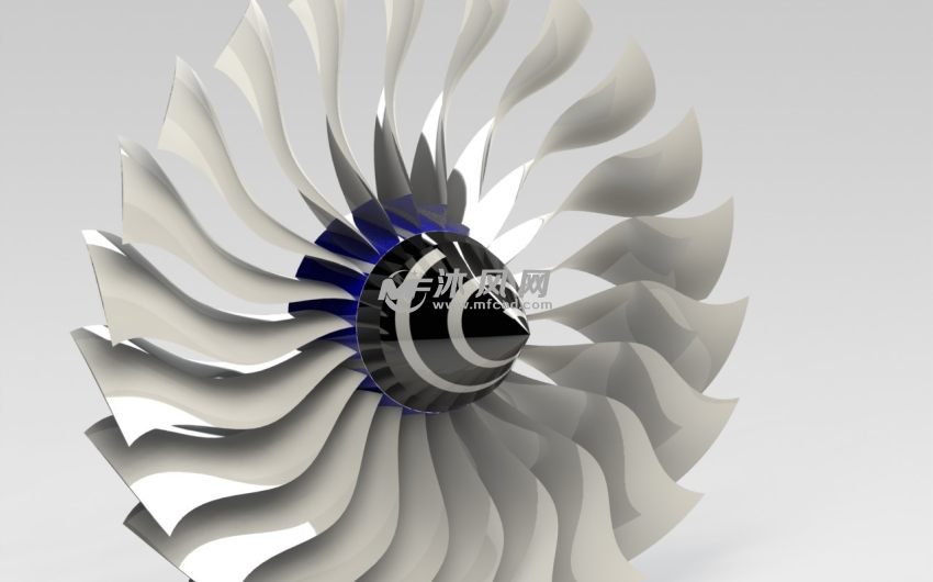 涡轮扇叶模型迎光效果