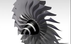 涡轮扇叶模型侧光效果