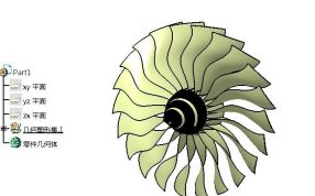 涡轮扇叶模型设计界面