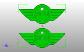 Mini Cooper Logo钥匙链俯视图