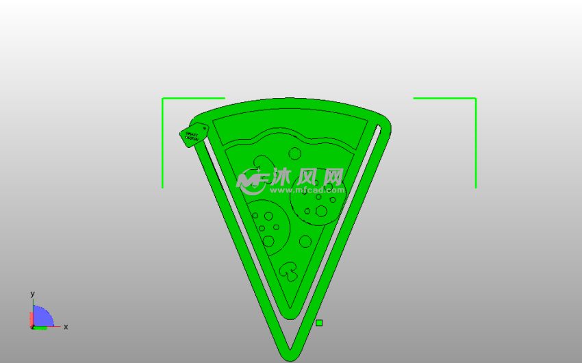 冰激凌书签俯视图