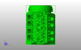 发动机缸体俯视图