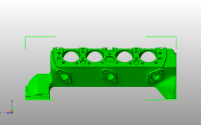 发动机缸体侧视图