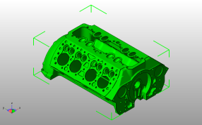 发动机缸体斜视图