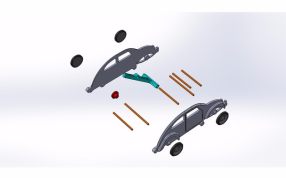 发射小汽车打散零件图