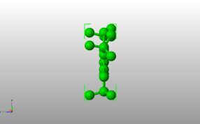 分子球形结构侧视图