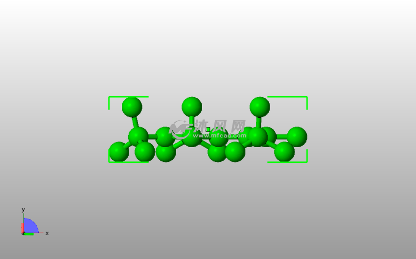 分子球形结构俯视图