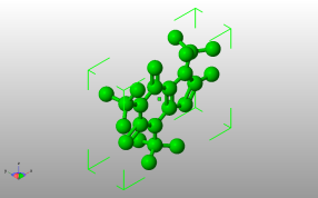 分子球形结构斜视图