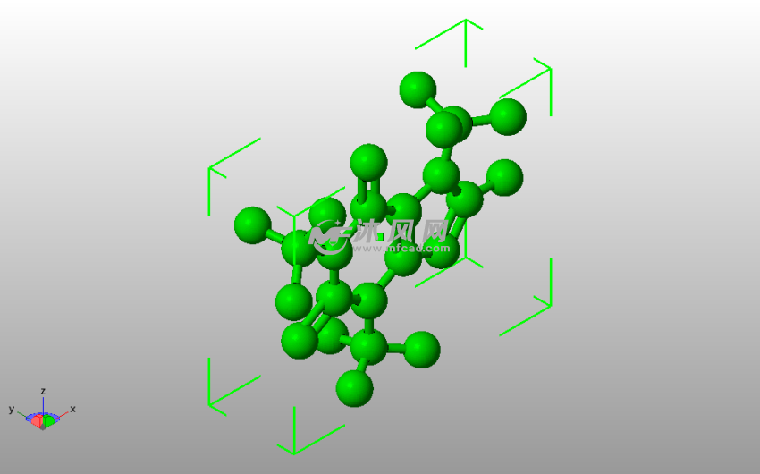 分子球形结构斜视图