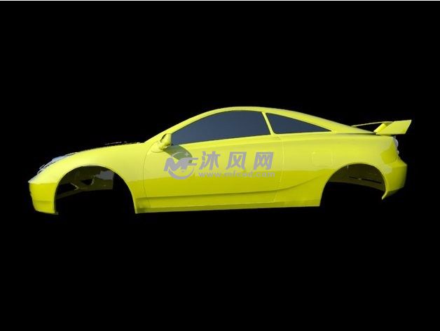 丰田Celica跑车侧视图