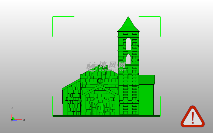古埃及教堂侧视图