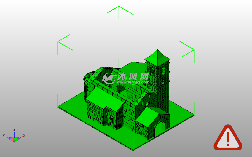 古埃及教堂斜视图