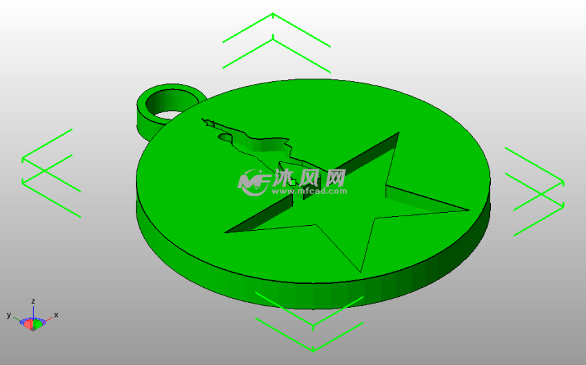 汉密尔顿LOGO钥匙链斜视图