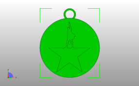 汉密尔顿LOGO钥匙链俯视图