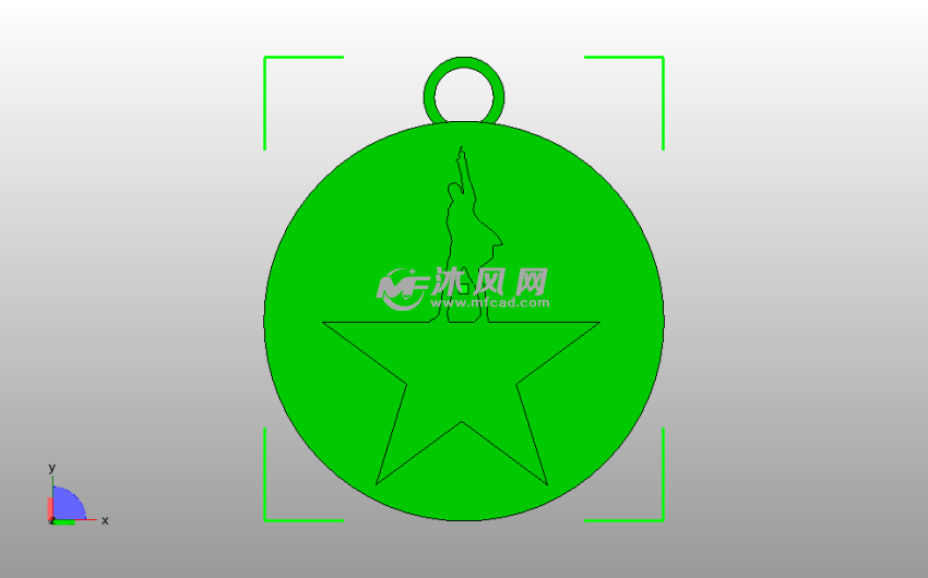 汉密尔顿LOGO钥匙链俯视图