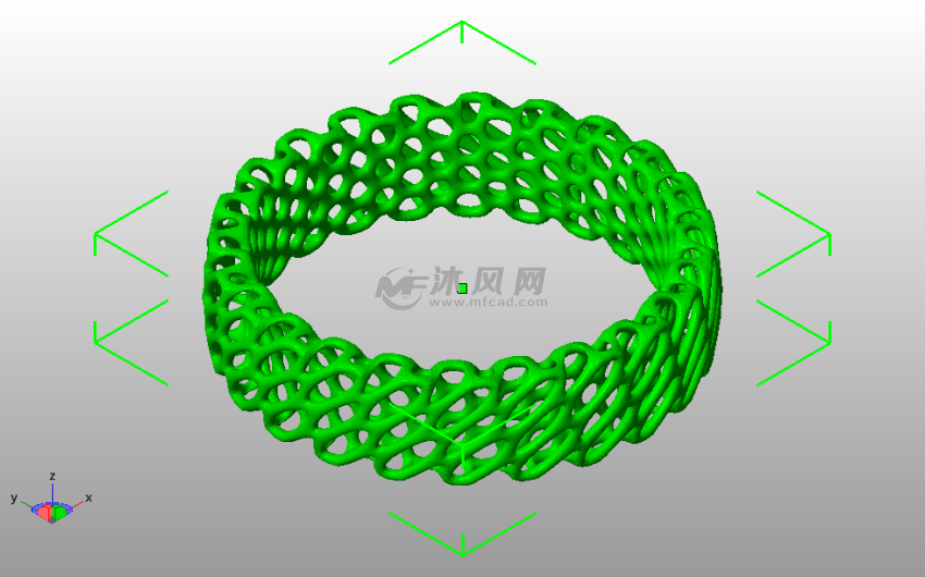 镂空手镯斜视图