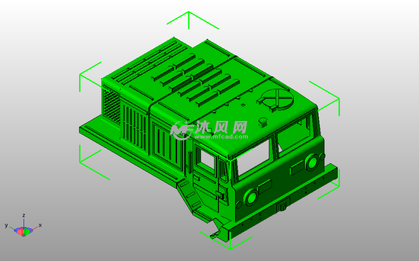 马自达车厢壳体斜视图