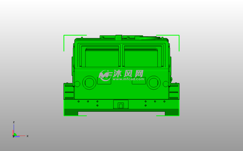 马自达车厢壳体主视图