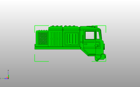 马自达车厢壳体侧视图