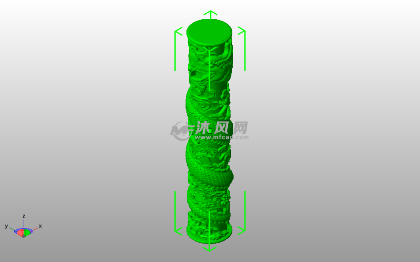  盘龙柱子斜视图
