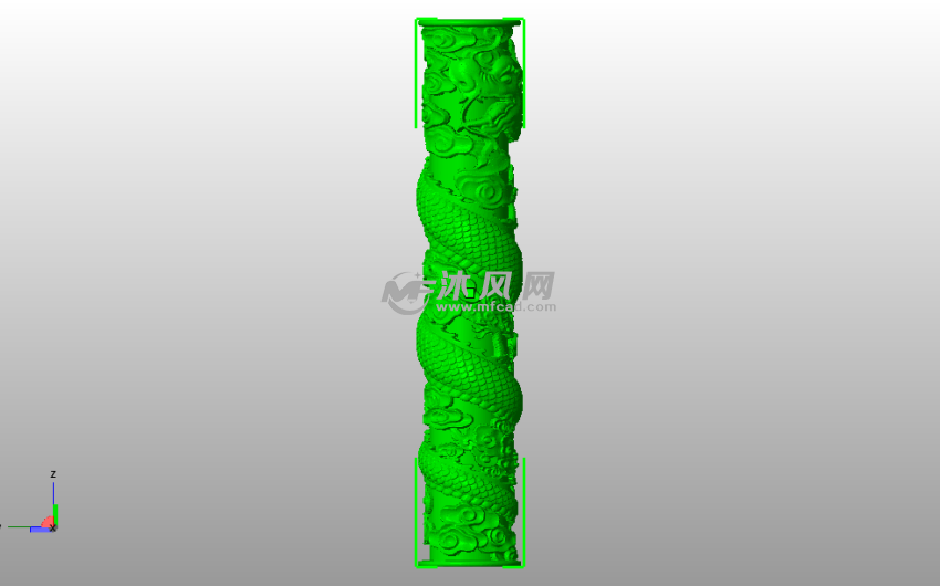  盘龙柱子主视图