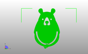  胖小熊书签俯视图