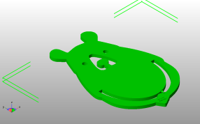  胖小熊书签斜视图