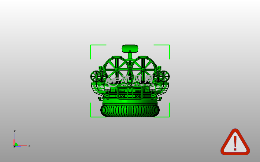 气垫船模型主视图