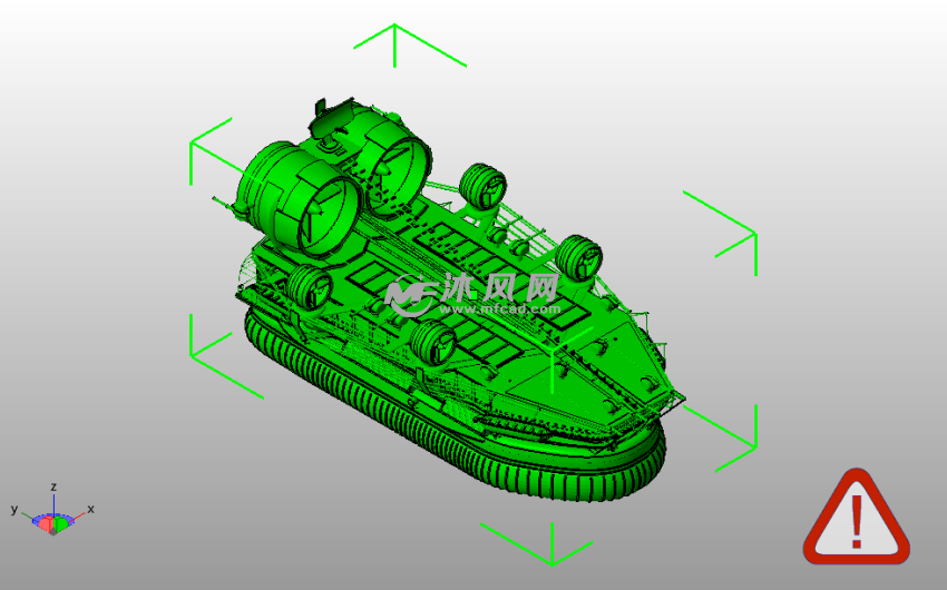气垫船模型x斜视图
